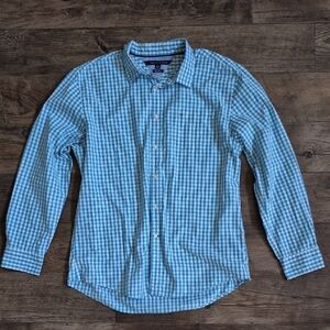 Tommy Hilfiger Blue Checkered Long Sleeve Shirt